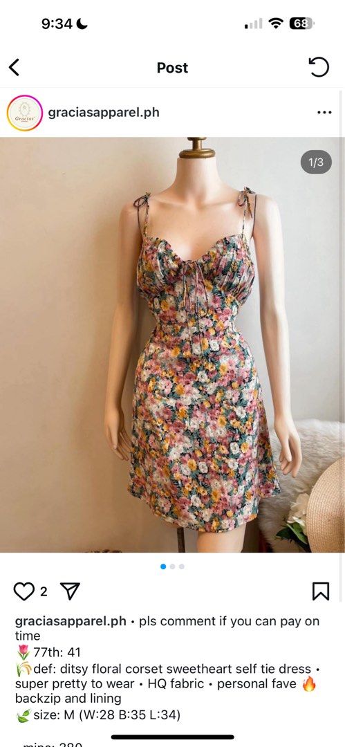 floral sexy dress (Category: Dresses) located in Makati City. Submitted by celfies (Listing ID 1327735101, Image 1). Description: sexy dress.