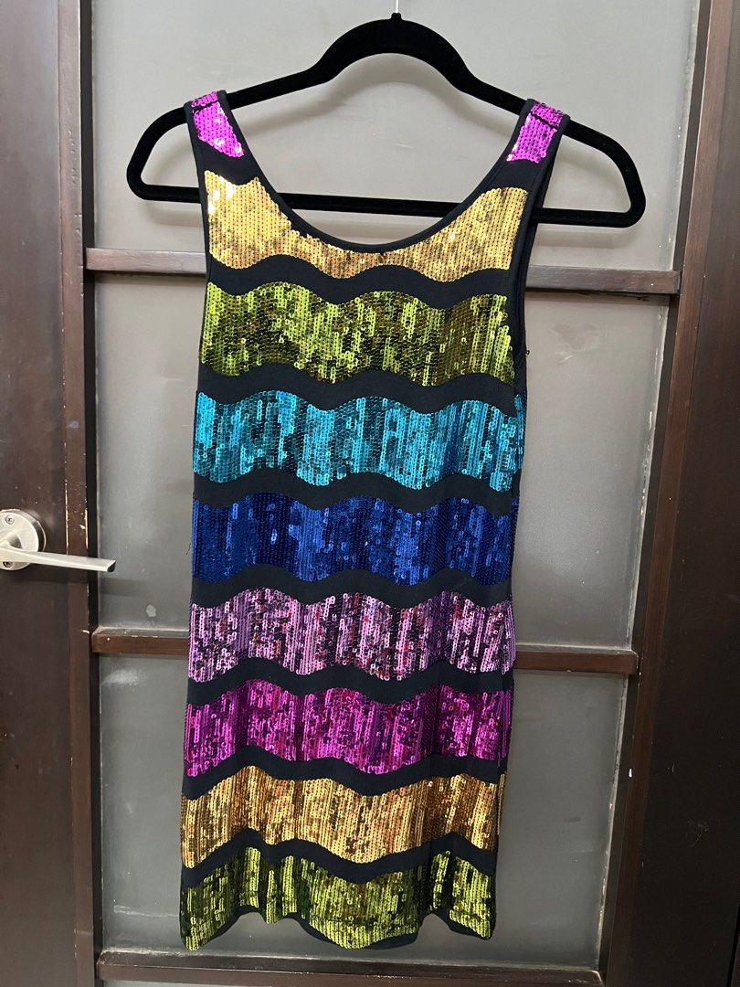 Forever21 rainbow sequin dress Women s Fashion Dresses Sets Evening dresses gowns on Carousell