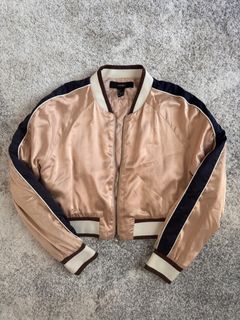 Forever 21 World Traveller Black Bomber Jacket w White Side Stripe Women s Fashion Tops Others Tops on Carousell