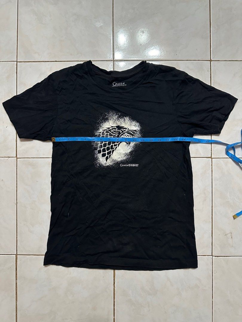 Game of Thrones Tee (Category: Tshirts & Polo Shirts ) located in Davao. Submitted by ianxavierdp. (Listing ID 1327854941, Image 1). Description: Game of Thrones Shirt House Stark 17Wx25L size Medium on tag, best fit in Xs mens +sf.