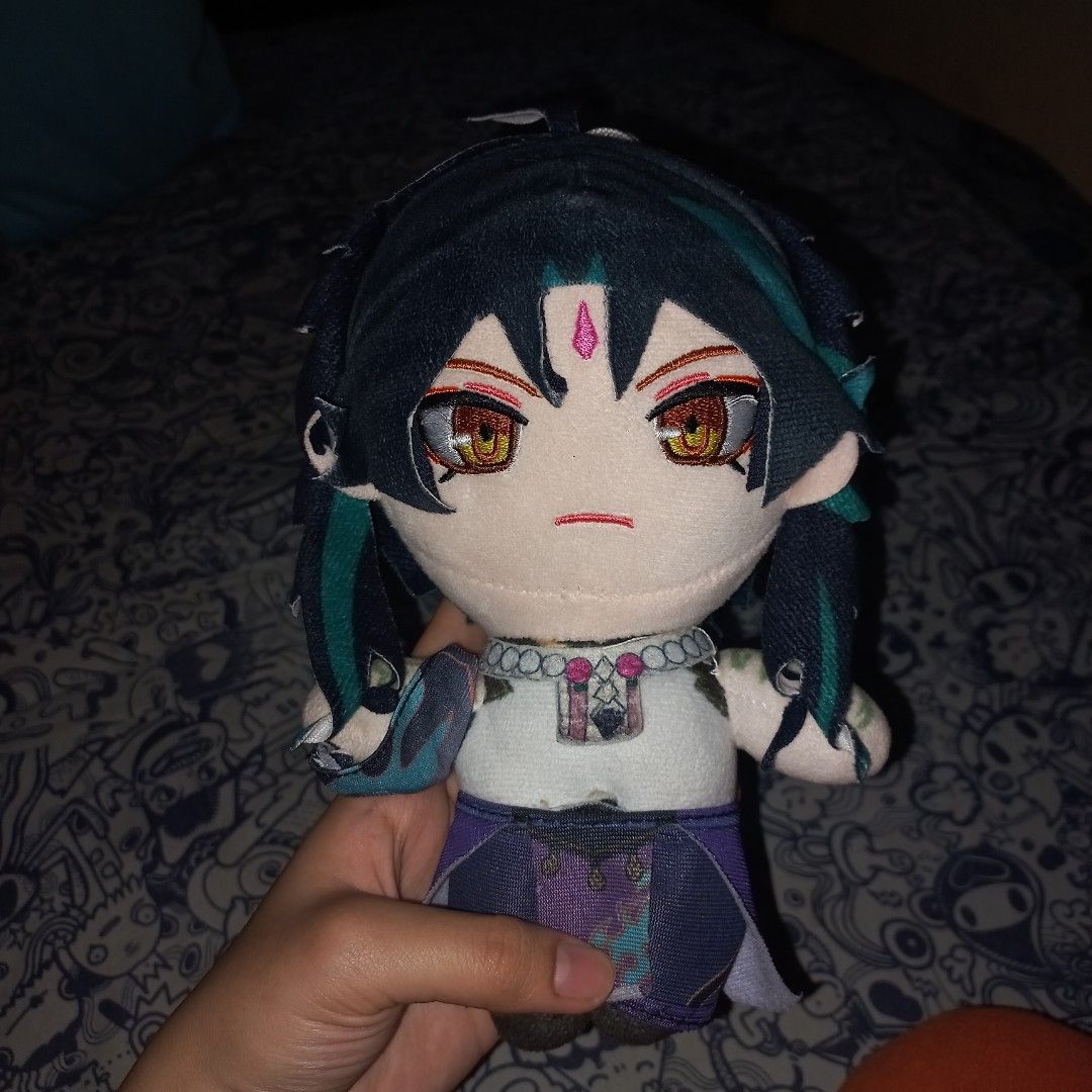 Genshin Impact Xiao plush (Category: Plushies & Soft Toys) located in Quezon City. Submitted by kazuh_a (Listing ID 1327842519, Image 3). Description: • Rfs: dami ko ng alaga, ampunin niyo na 'to😅 • Pm seller if need more pics and infos about the item •Yung flaw nya is yung mga nasa last pictures.