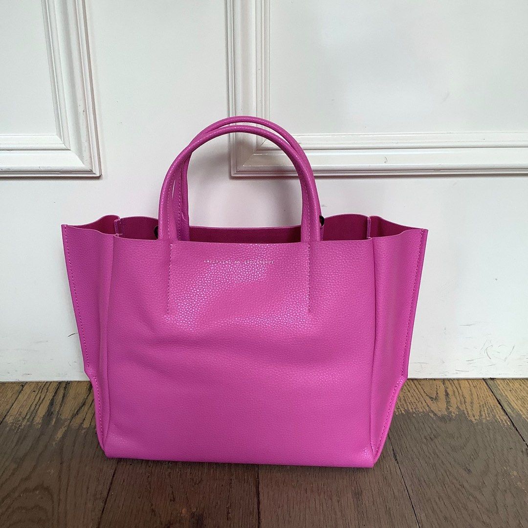 Pebbled Leather Sling Tote Genuine Leather Handbag 17 inch Laptop Bag