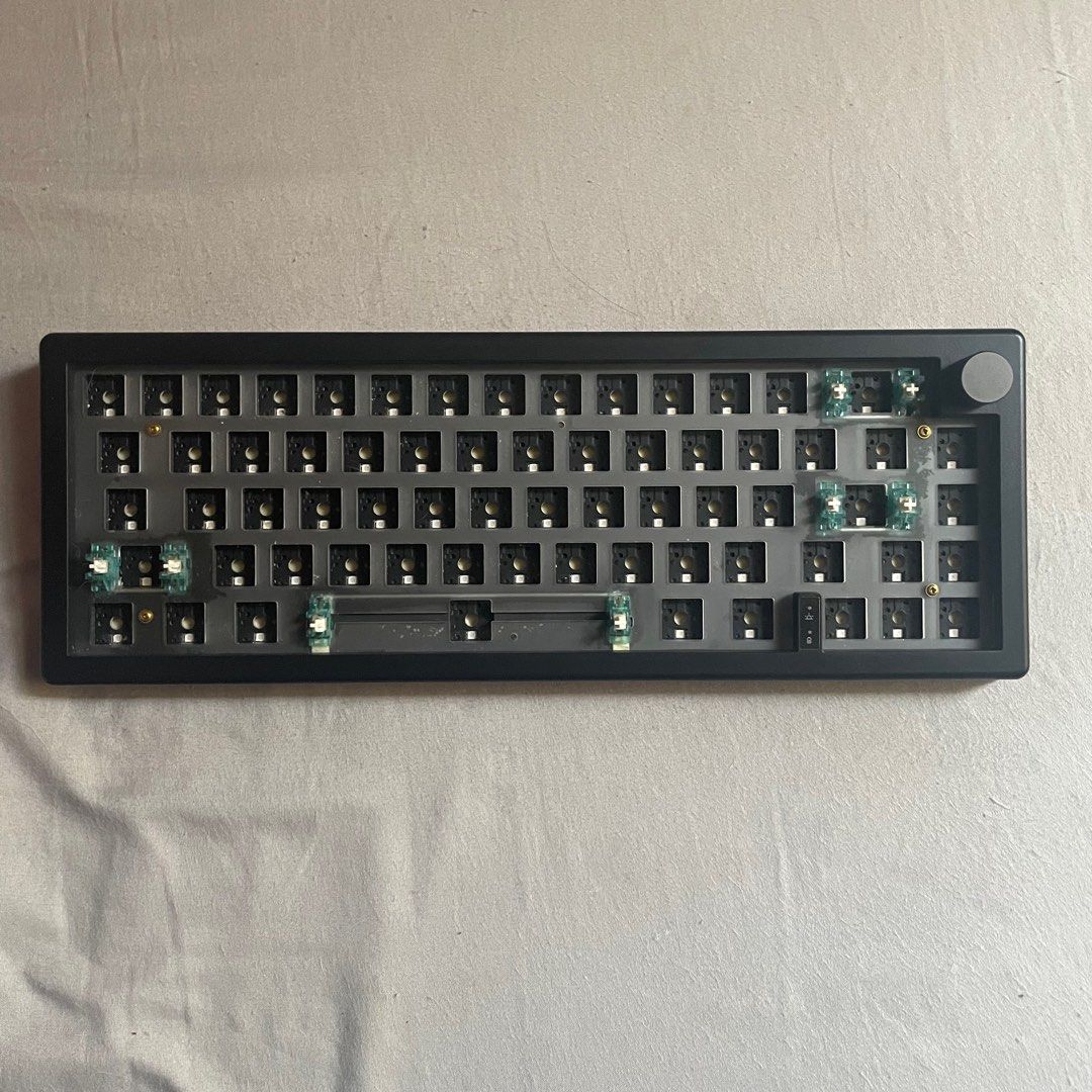 GMK 67 barebones (Category: Computer Keyboard) located in Malabon City. Submitted by zyzyzy_sleepy (Listing ID 1327767998, Image 1). Description: GMK 67 barebones - lubed stabs (unsure if that’s the only mod I’ve done on this) - issue is f3 LED malfunctions .