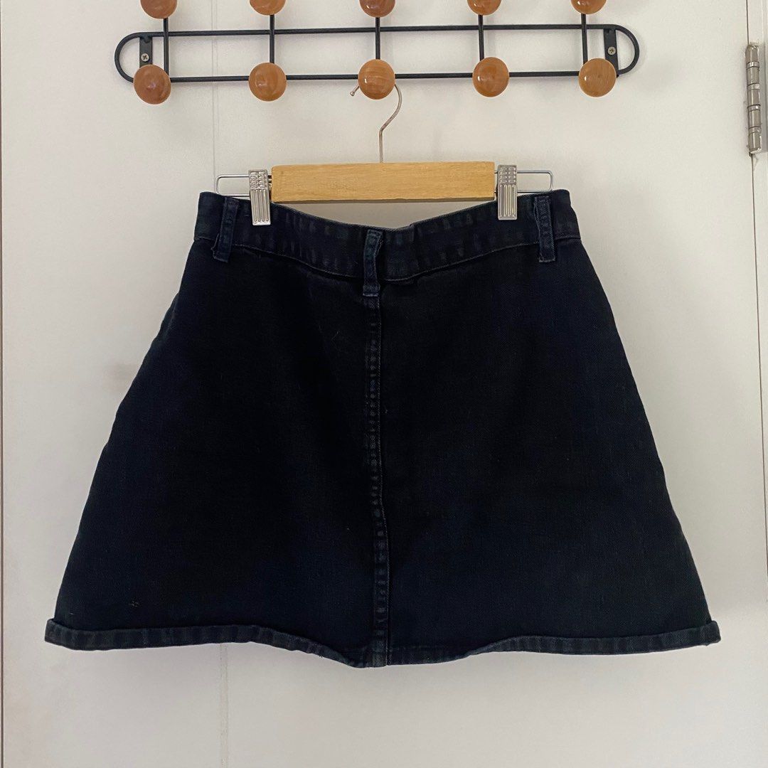 Black denim skirt tumblr shop