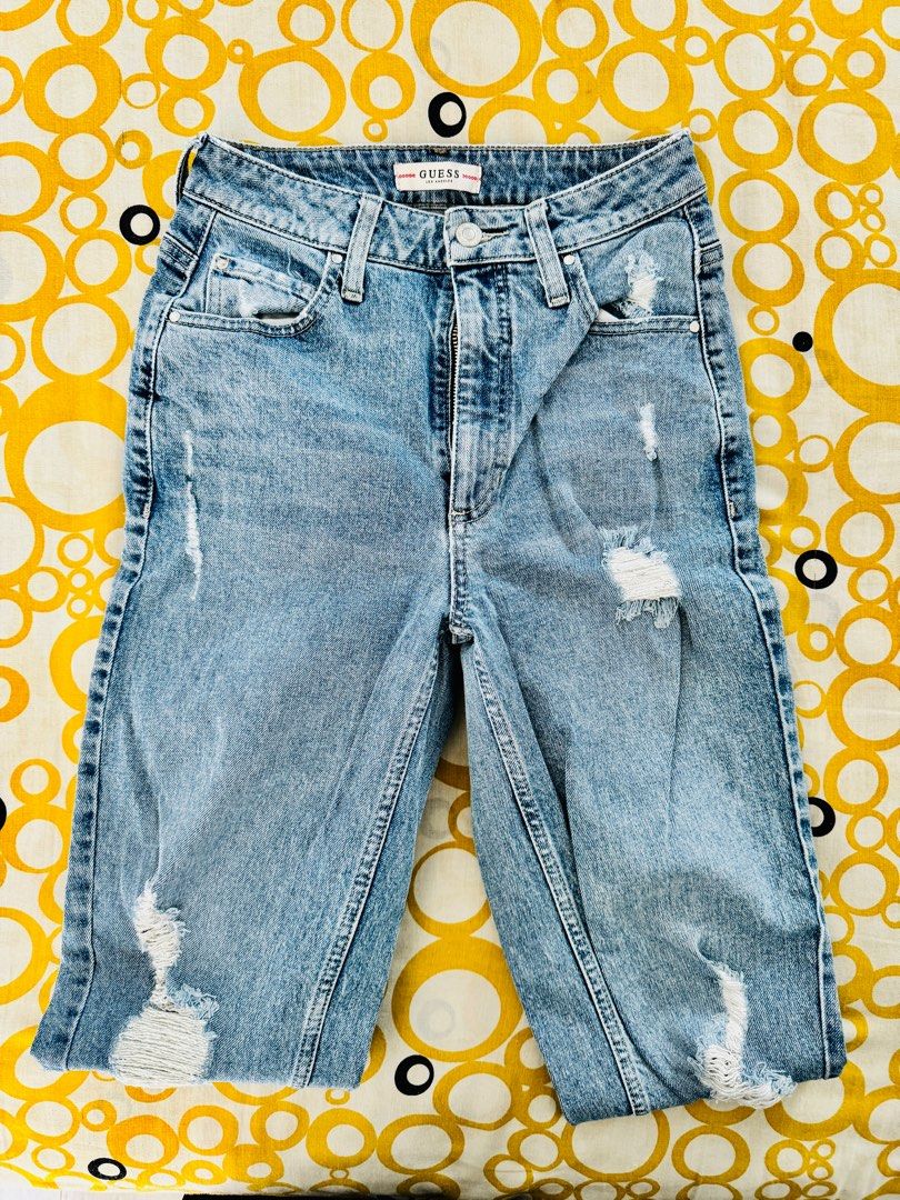 Guess ripped jeans womens clearance