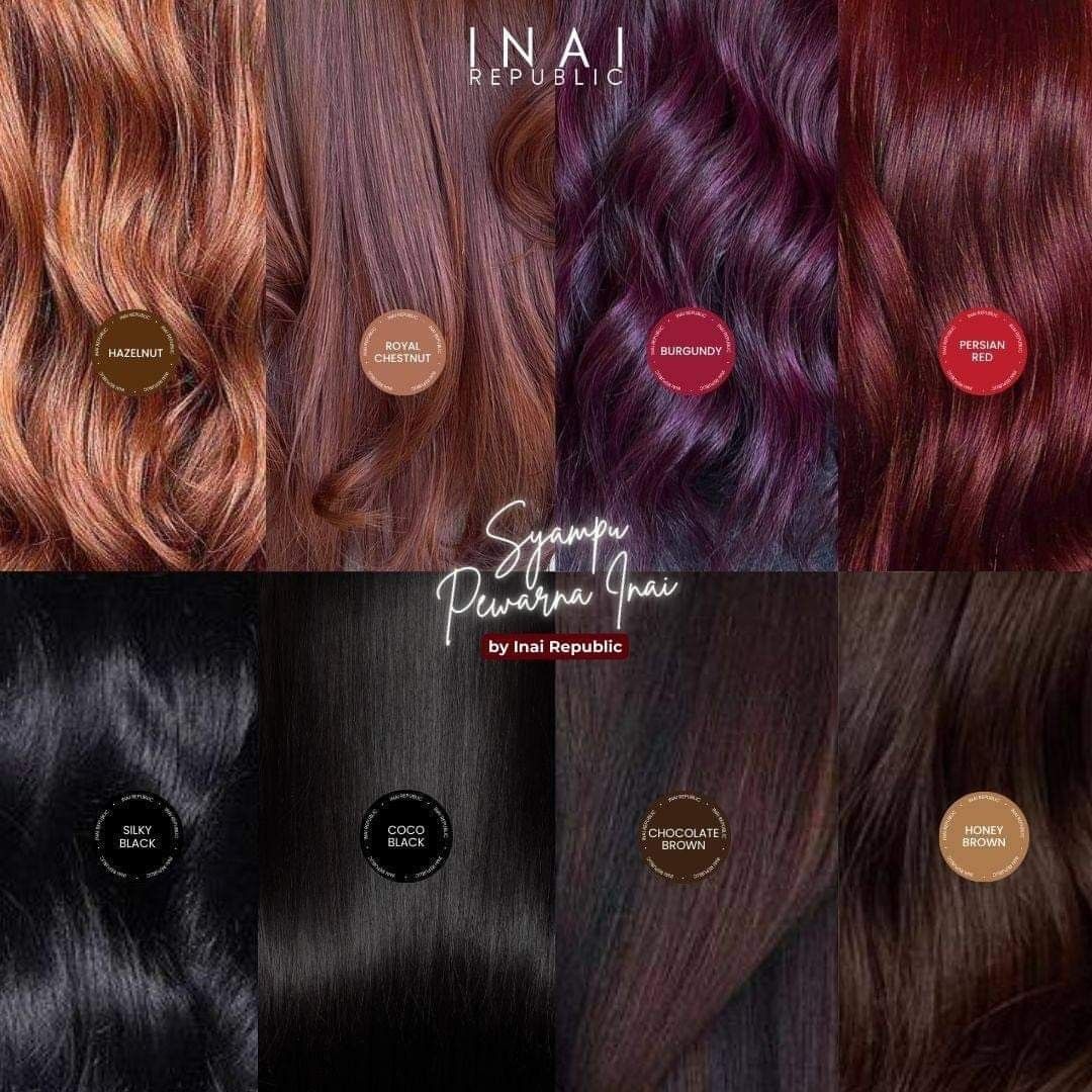 INAI REPUBLIC HERBAL TREATMENT COLOUR SHAMPOO / DYE SHAMPOO / HAIR DYE ...