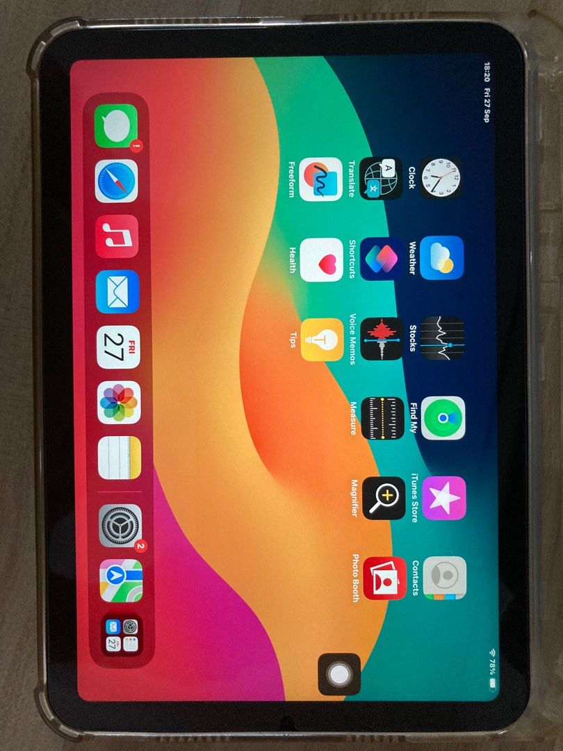 Ipad mini 6 (Category: iPad) located in San Juan City. Submitted by dave_lwp (Listing ID 1327818248, Image 3). Description: Selling ipad air 6. No charger and cable. In pristine condition. High quality tempered glass with cover from day one. Everything is working fine. Trade are welcome. :).