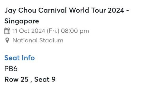 Jay Chou Carnival World Tour 2024 - Singapore, Tickets & Vouchers ...