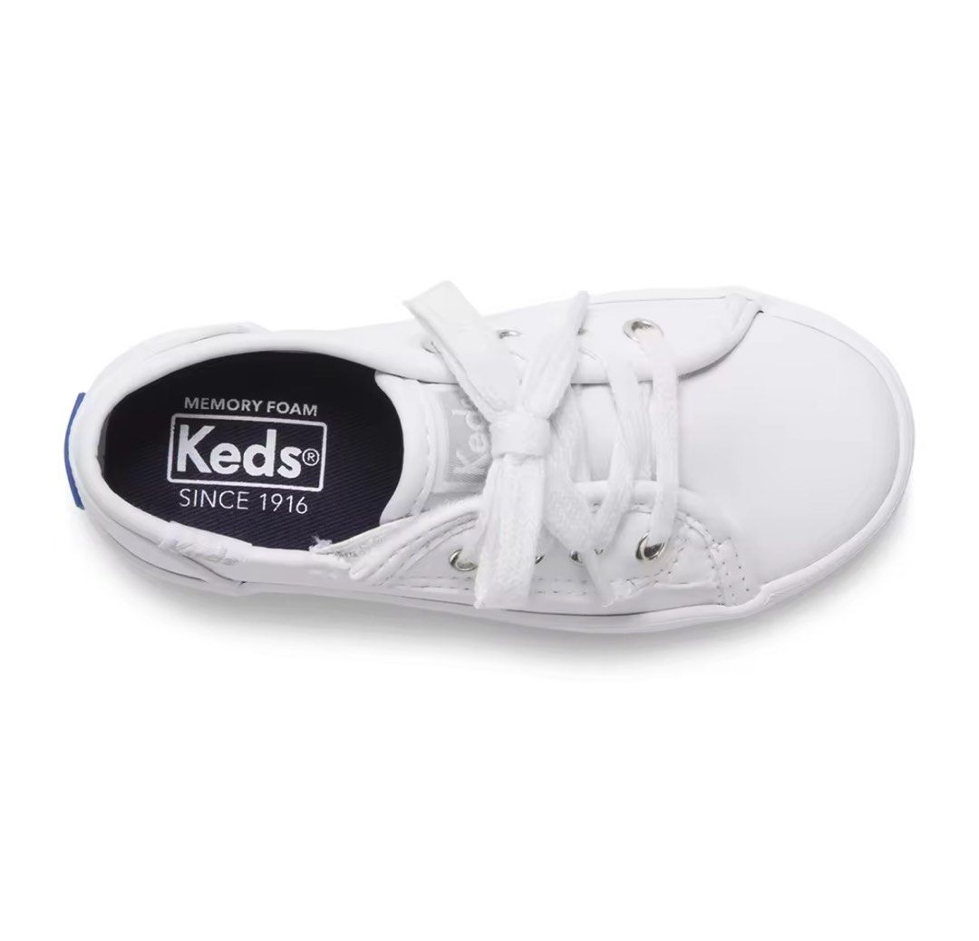 Keds Kids kickstart leather sneaker (Category: Babies & Kids Fashion) located in Manila. Submitted by katand3k (Listing ID 1327739239, Image 3). Description: Preloved shoes of my daughter Rfs: upsizing Box included Size : us9 Minor issue: leather cracks (refer to the photos).