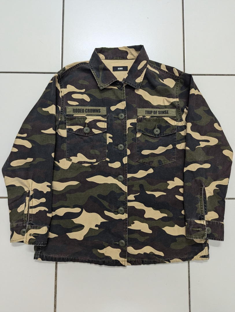 KEMEJA RODEO CROWNS ARMY CAMO JACKET, Men's Fashion, Coats, Jackets and ...