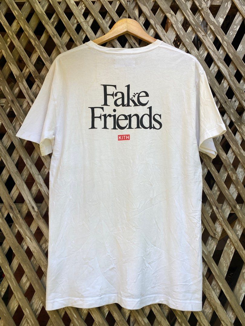 Kith Broken Heart Fake Friends White Tee Men s Fashion Tops Sets Tshirts Polo Shirts on Carousell