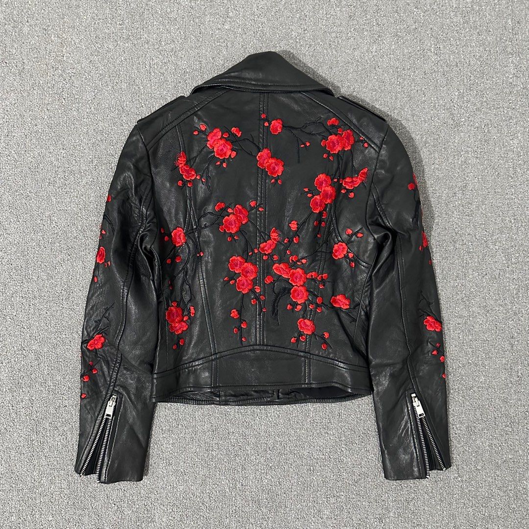 LaMarque Donna Floral Leather Jacket