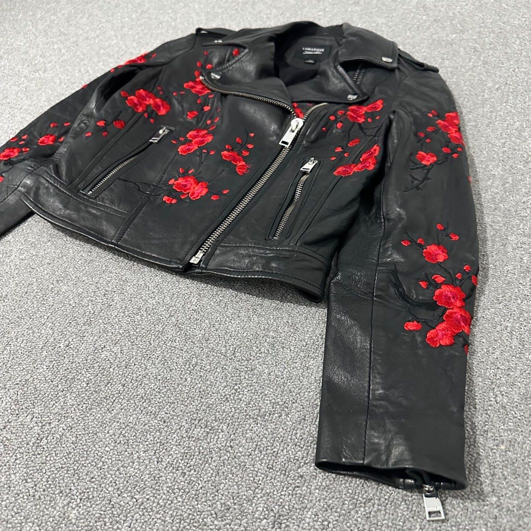 LaMarque Donna Floral Leather Jacket