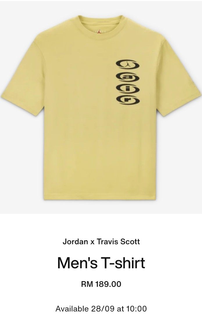 Latest updateJordan x Travis Scott Apparel CollectionMen's TShirt (2