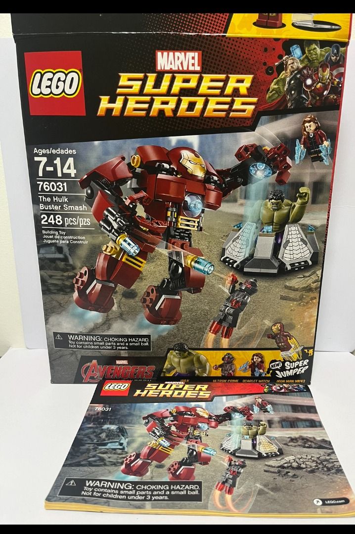 Lego 76031 The Hulk Buster Smash Scarlet Witch Ultron Prime Iron Man Mark 43 Hobbies Toys Toys Games on Carousell
