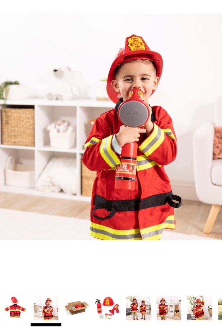 Melissa and doug fireman costume cheap