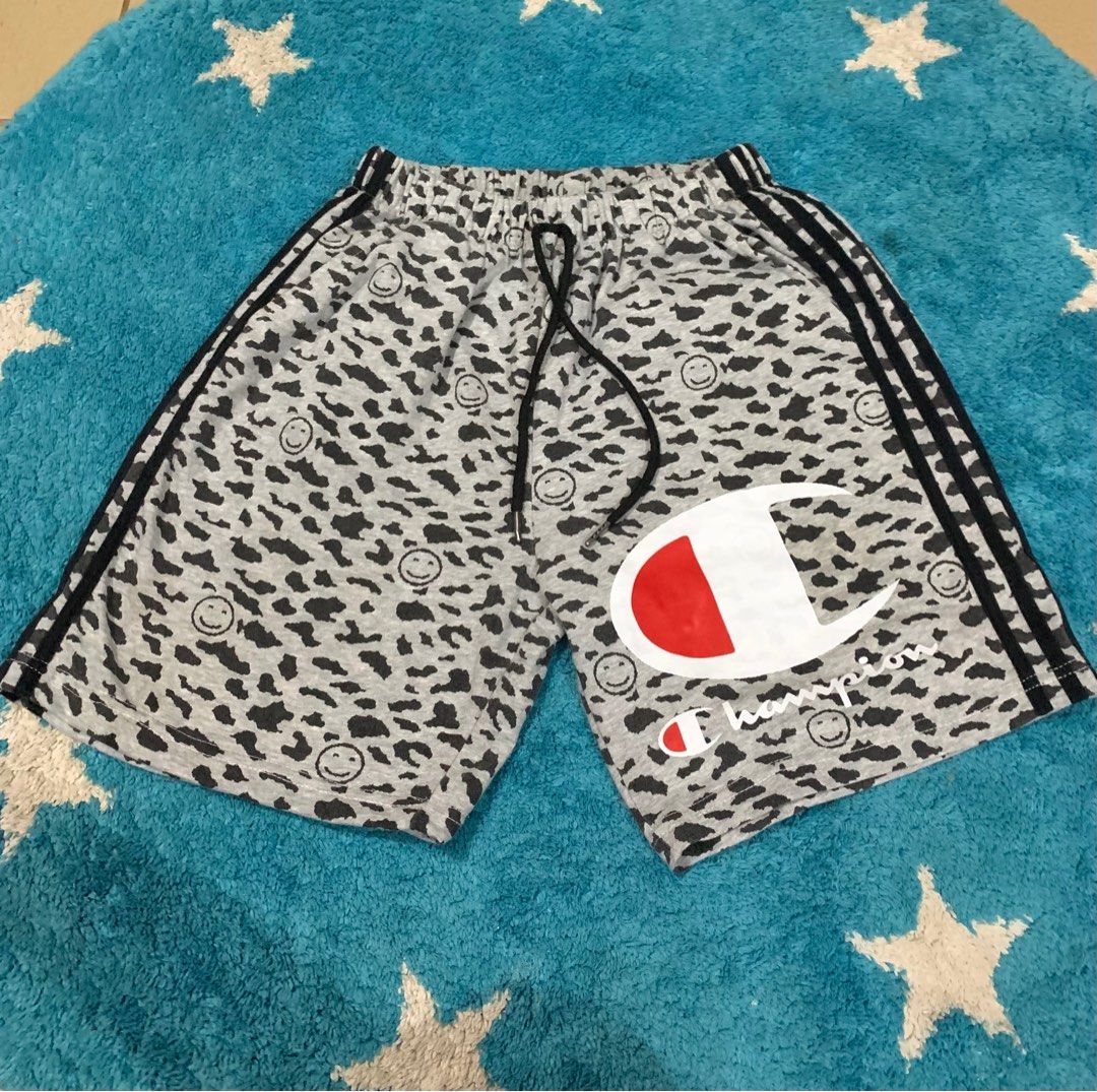 Men s Champion shorts all over print Men s Fashion Bottoms Shorts on Carousell