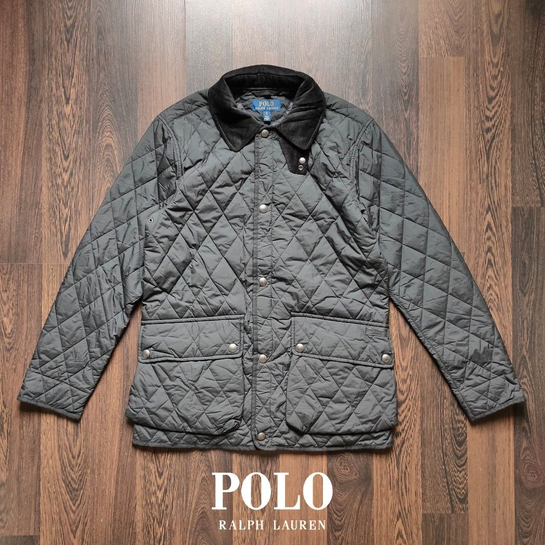 NEW POLO RALPH LAUREN RL Iconic Diamond Quilted Car Coat Nylon Jacket