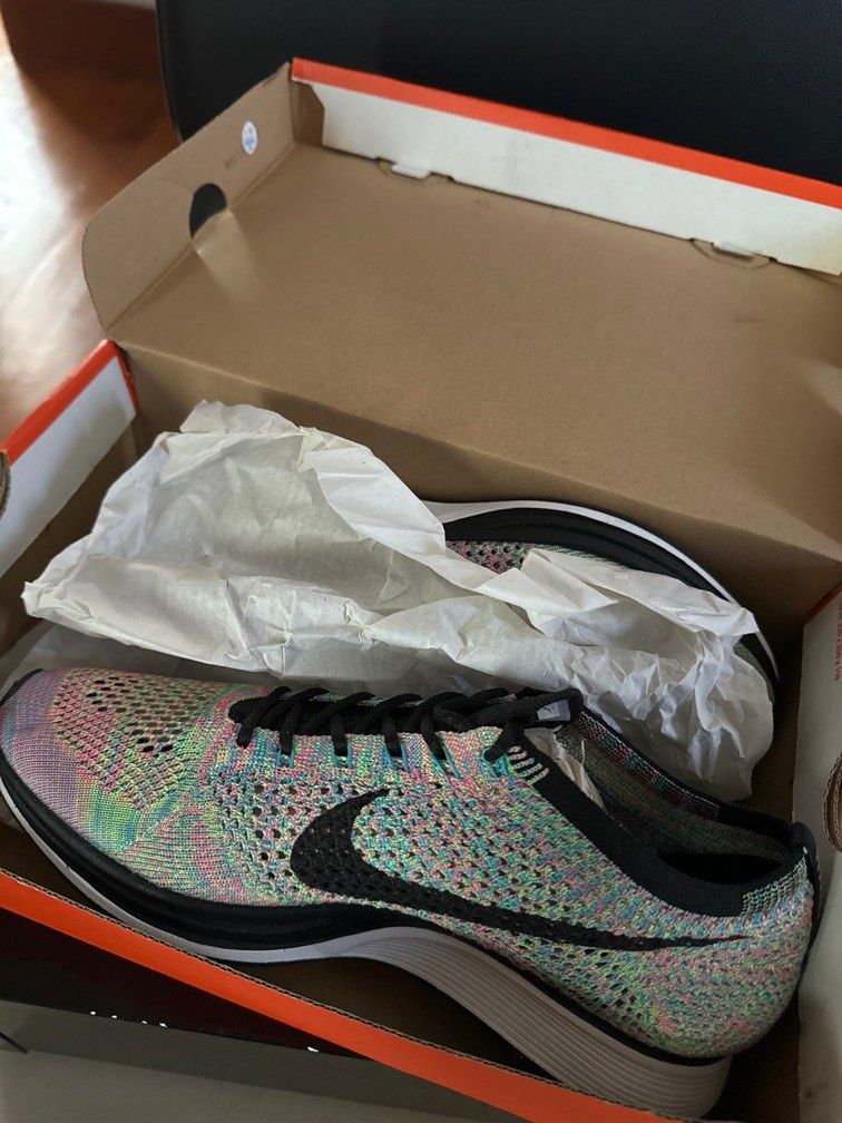 nike flyknit racer gray