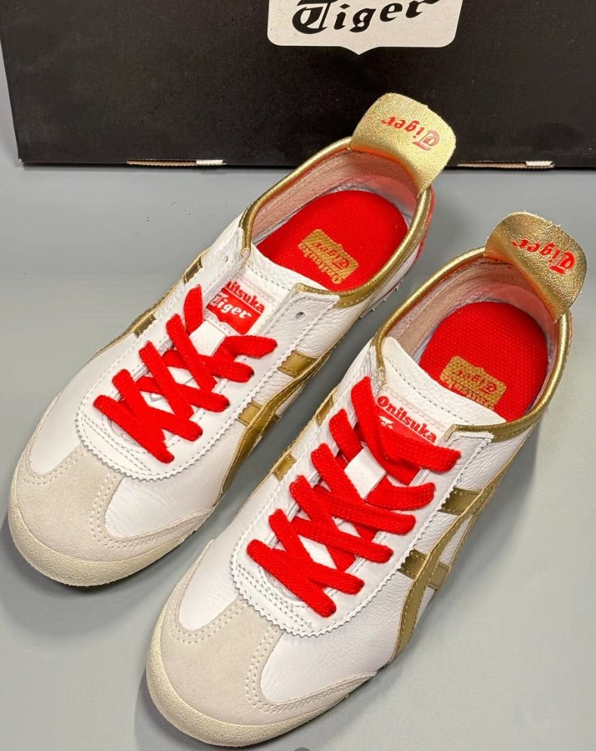 Onitsuka Tiger MEXICO 66 (Category: Sneakers) located in Singapore. Submitted by giovanniek56923 (Listing ID 1327803293, Image 3). Description: Size：US 5-12 Uunisex，breathable, lightweight, durable, low cut casual shoes. White gold color..