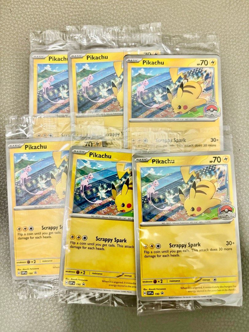 Pikachu World Championship 2024 190 Promo Pokemon, Hobbies & Toys