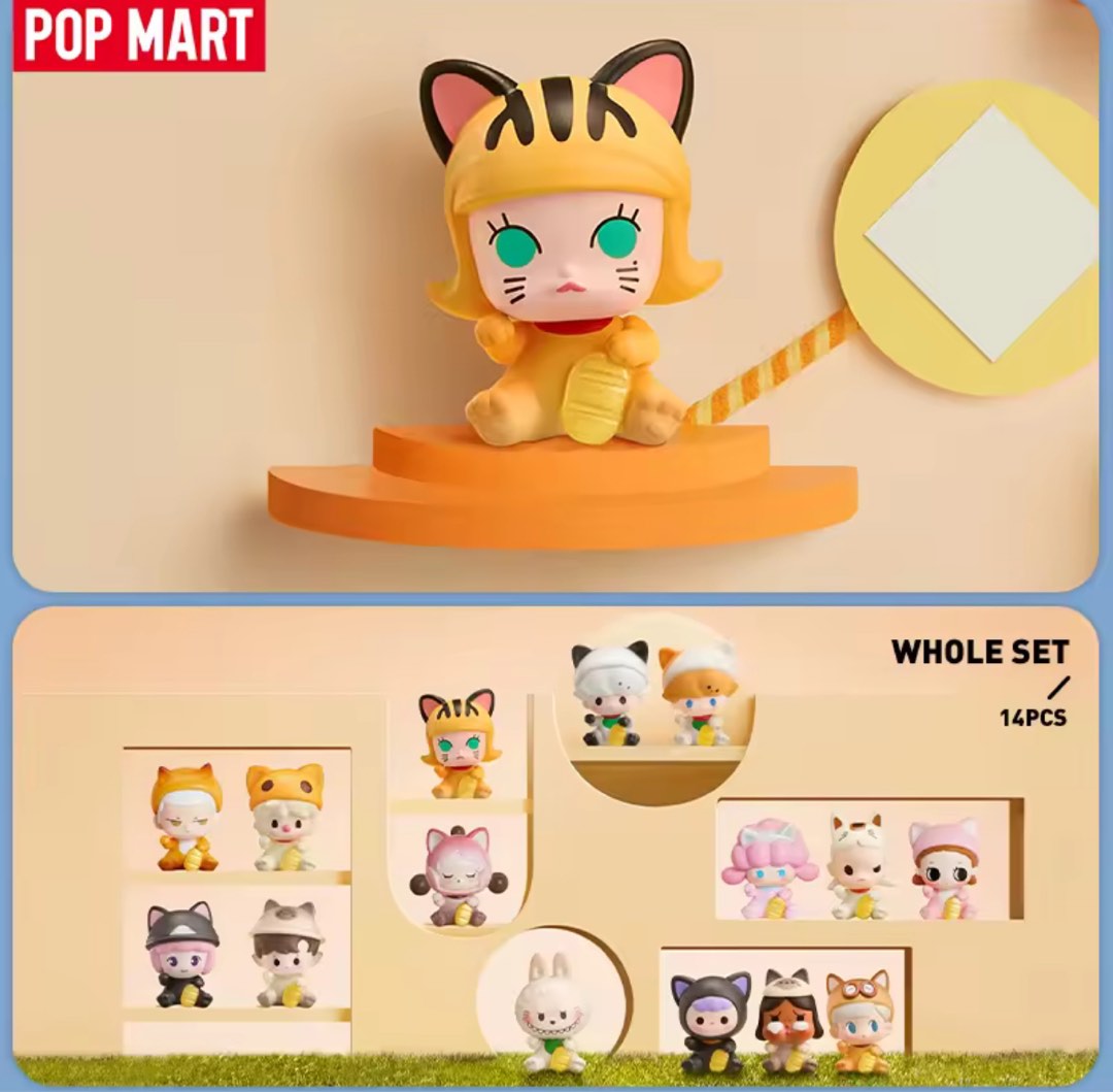 Pop Mart Pop Bean Lucky Cat Blind Bag, Hobbies & Toys, Toys & Games on