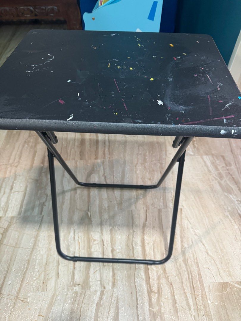 Small table (Category: Kids' Tables & Chairs) located in Singapore. Submitted by ebenezer21 (Listing ID 1327804173, Image 1). Description: Give a way …Condition is good only top have some colors painting. Sell collect! .