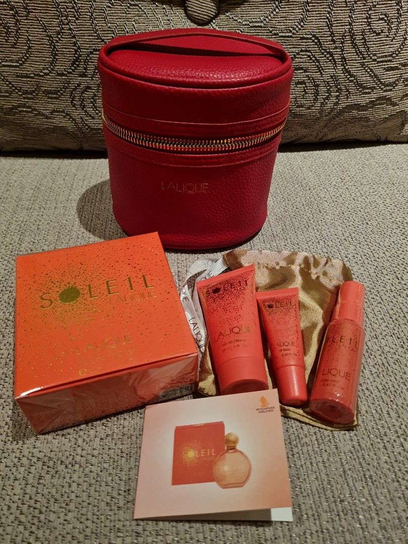 Soleil by Lalique Eau de Parfum, Hand Cream, Lip Balm and Facial