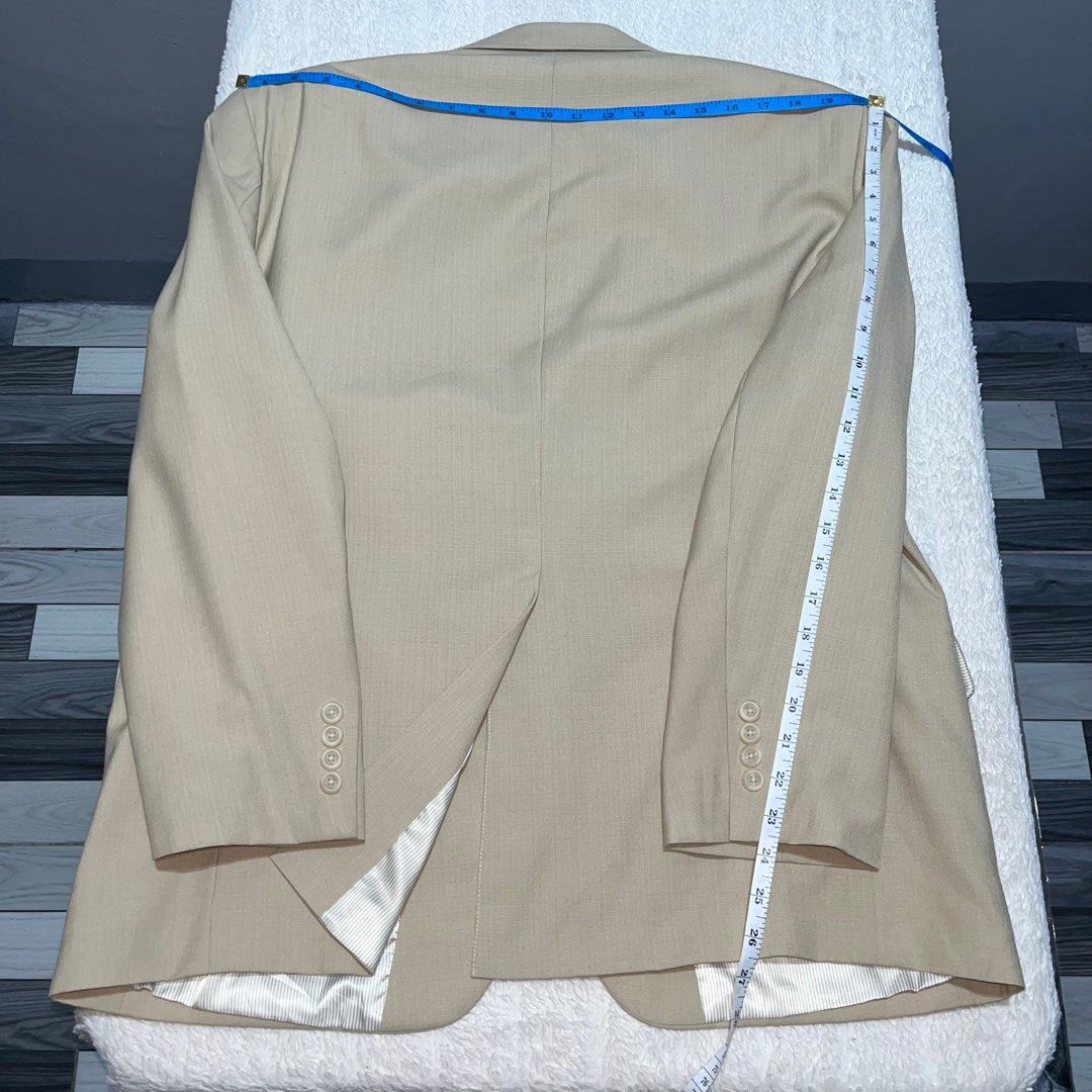 STAFFORD BLAZER 68 POLYSTER 32 RAYON ALMOND BROWN COAT SIZE 44 MEN’S