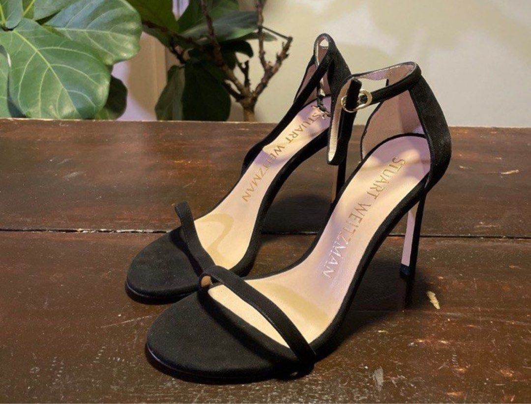 Stuart Weitzman Nudistsong black suede heels