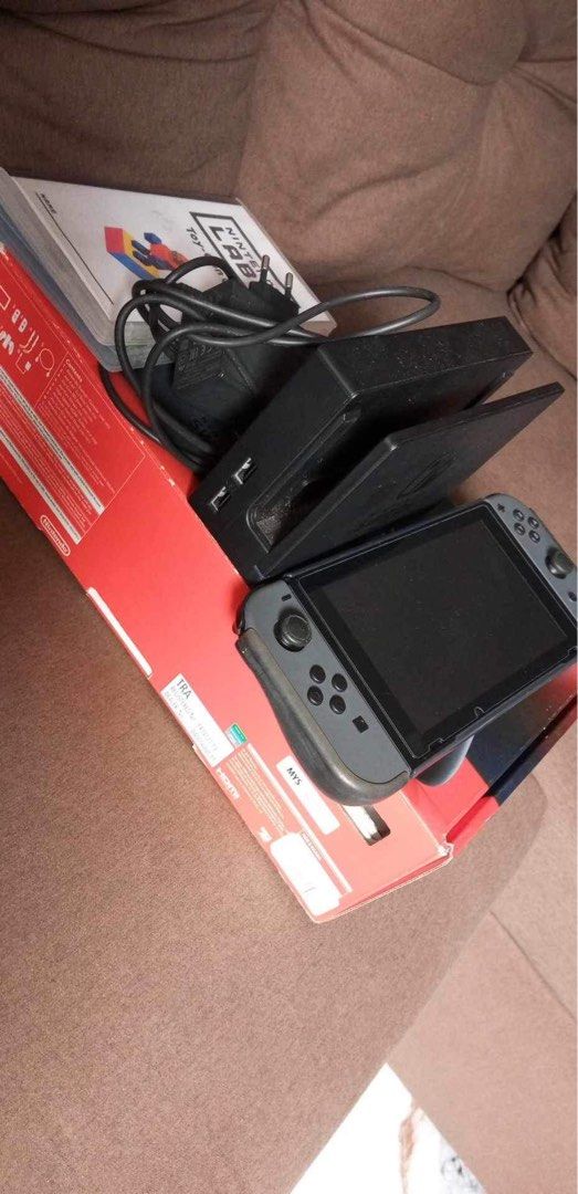 Switch with case grip pads and bag, Video Gaming, Video Game Consoles