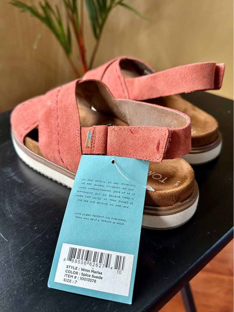 Authentic TOMS Marisa Spice Suede sandals