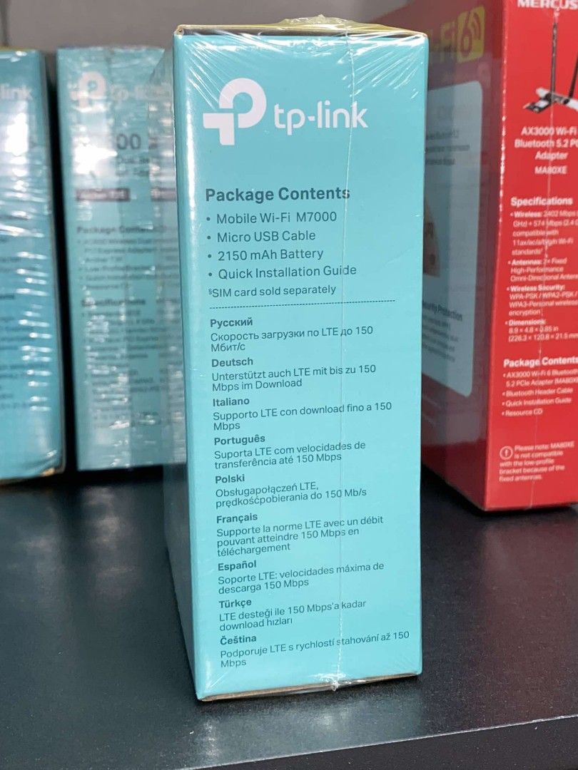 TP-Link M7000 4G LTE Mobile Pocket Wi-Fi (Category: Networking) located in Pasig City. Submitted by techubstoreandaccessories (Listing ID 1327839557, Image 2). Description: TP-Link M7000 4G LTE Mobile Pocket Wi-Fi Ready for Pick Up / Delivery ‼️ 📌 DETAILS: ✅Actual Picture Posted. ✅BRAND NEW & ORIGINAL. ✅7 Days Replacement for Factory Defects and 1year Warranty. (Terms and conditions apply) --------------------------------------- PAYMENTS/DELIVER