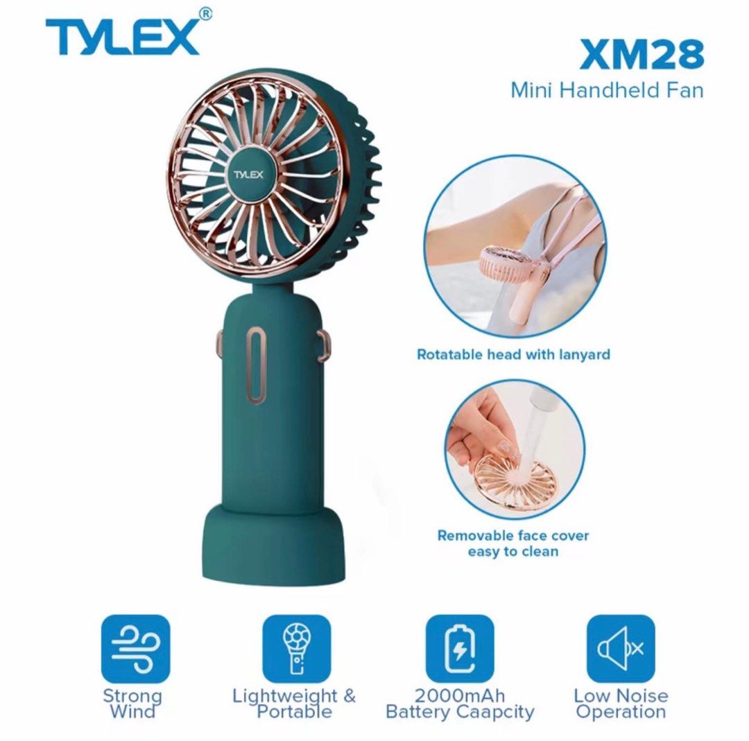 Tylex XM28 Portable Mini Handheld Fan (Category: Other Gadgets) located in Mandaluyong City. Submitted by khai.ad76950 (Listing ID 1327844480, Image 3). Description: Used but not abuse! Tylex-XM28 Portable Mini Handheld Fan (Retro Green) with Aroma Tablet Original Price: 589.00 Selling Price 200.00 ✅3 Gear adjustment ✅Rotatable desk fan ✅2000mAh Type-C rechargeable/Mobile Usb ✅With lanyard and stand -No box Ref: will upgrade Pm if interested! 📩 