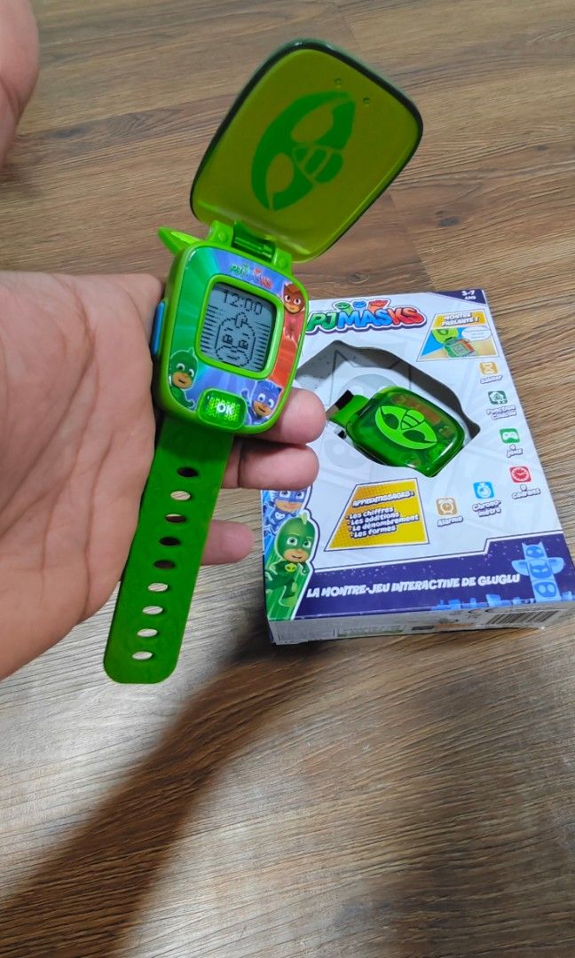 VTech PJ Masks Super Gekko Learning Watch Gekko Green Hobbies Toys Toys Games on Carousell
