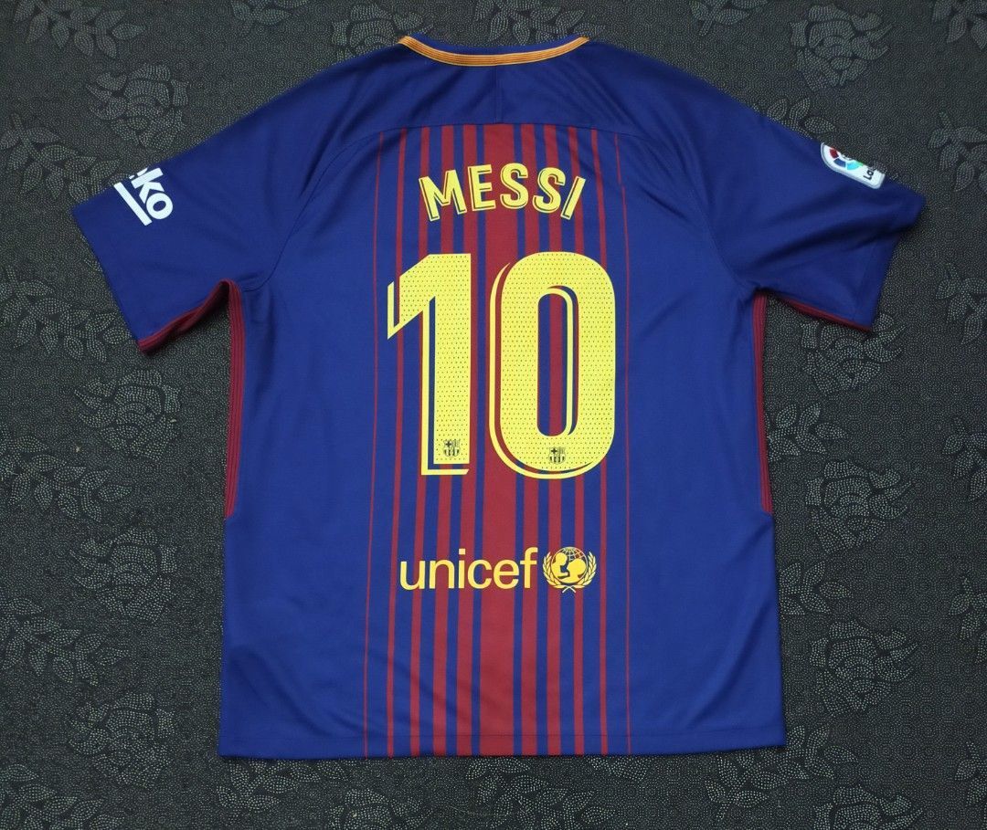 10 Lionel MESSI Barcelona Home 2017 18 soccer football jersey kit rare retro vintage Men s Fashion Activewear on Carousell