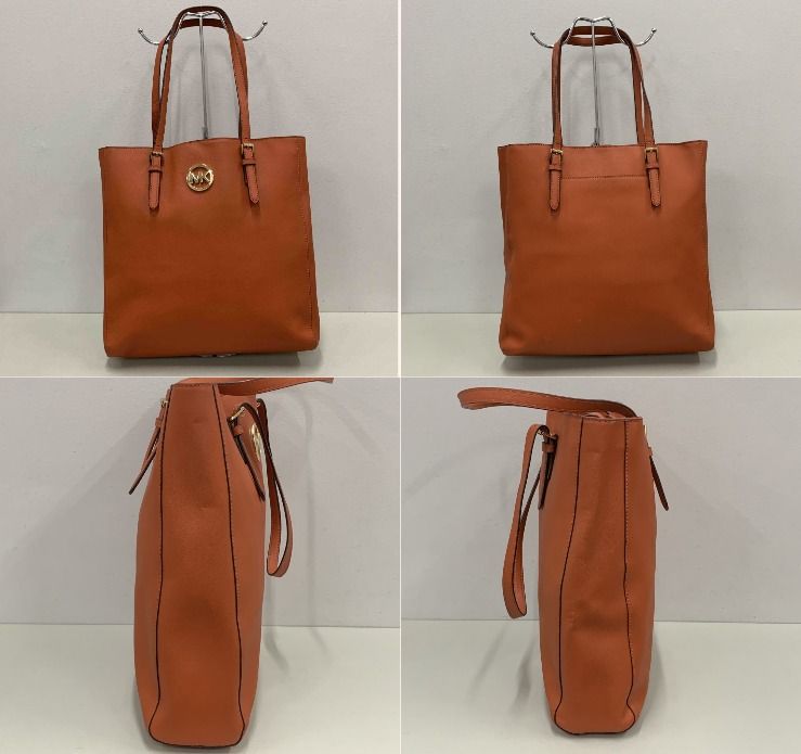 247005383 MICHAEL KORS BAG PVC TOTE ORANGE, Luxury, Bags & Wallets on
