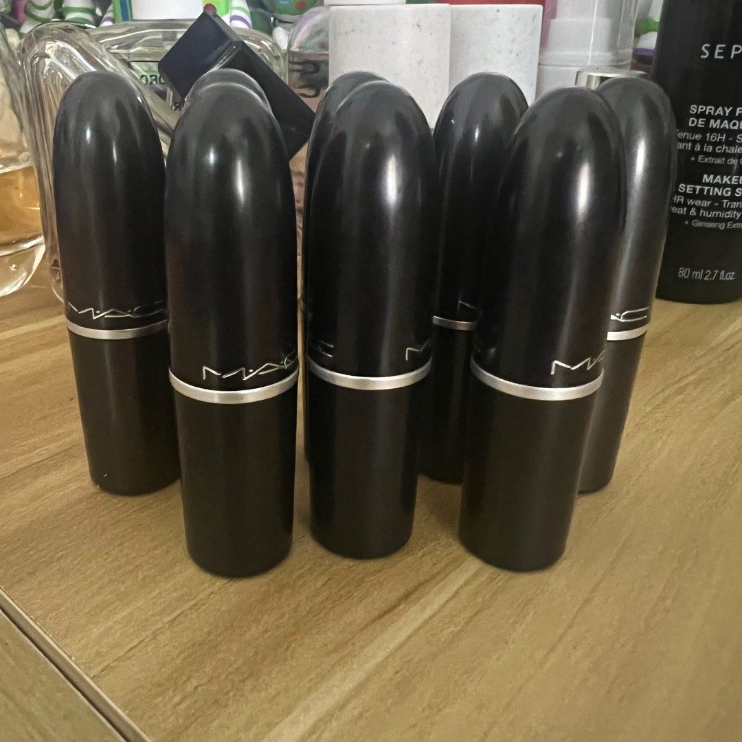 AUTHENTIC MAC LIPSTICKS (LAST FEW PIECES) check description box (Category: Makeup) located in Quezon City. Submitted by sellinglowerthanlow (Listing ID 1327929719, Image 1). Description: FIXED PRICE!!! **All lipsticks were UNUSED STORE TESTERS that came directly from the MAC Duty Free CDG Airport store. **Since they are manufactured in Europe and in Canada, the stickers differ slightly from those seen here in our country. **All lipsticks are not 