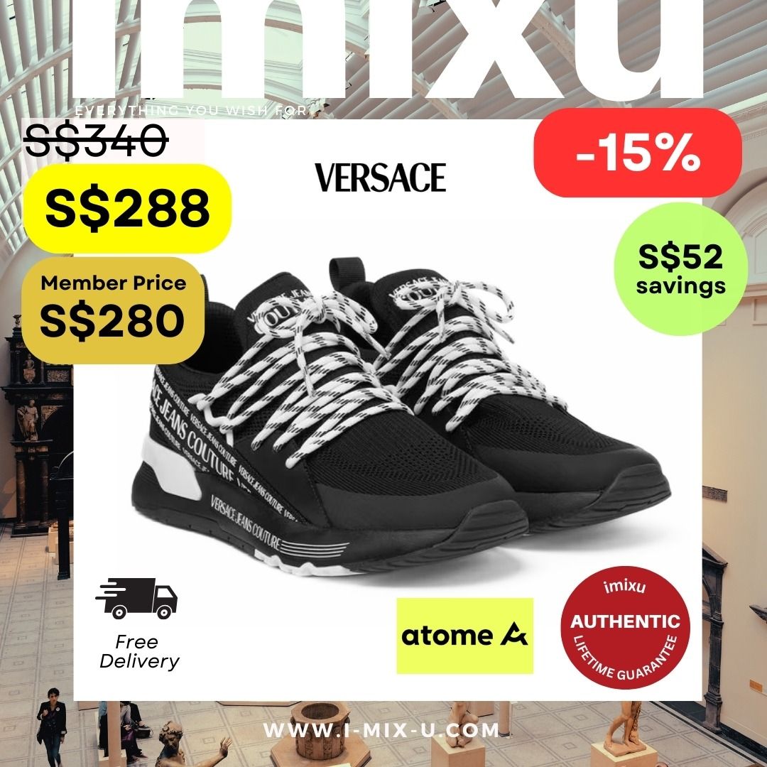 Versace jeans sneakers black top