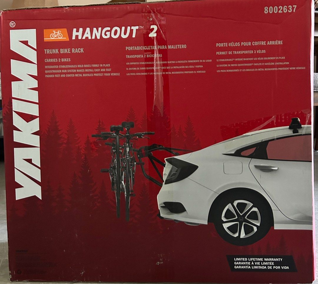 Bicycle rack Yakima Hangout 2 for 2 bicycles Car Accessories Accessories on Carousell