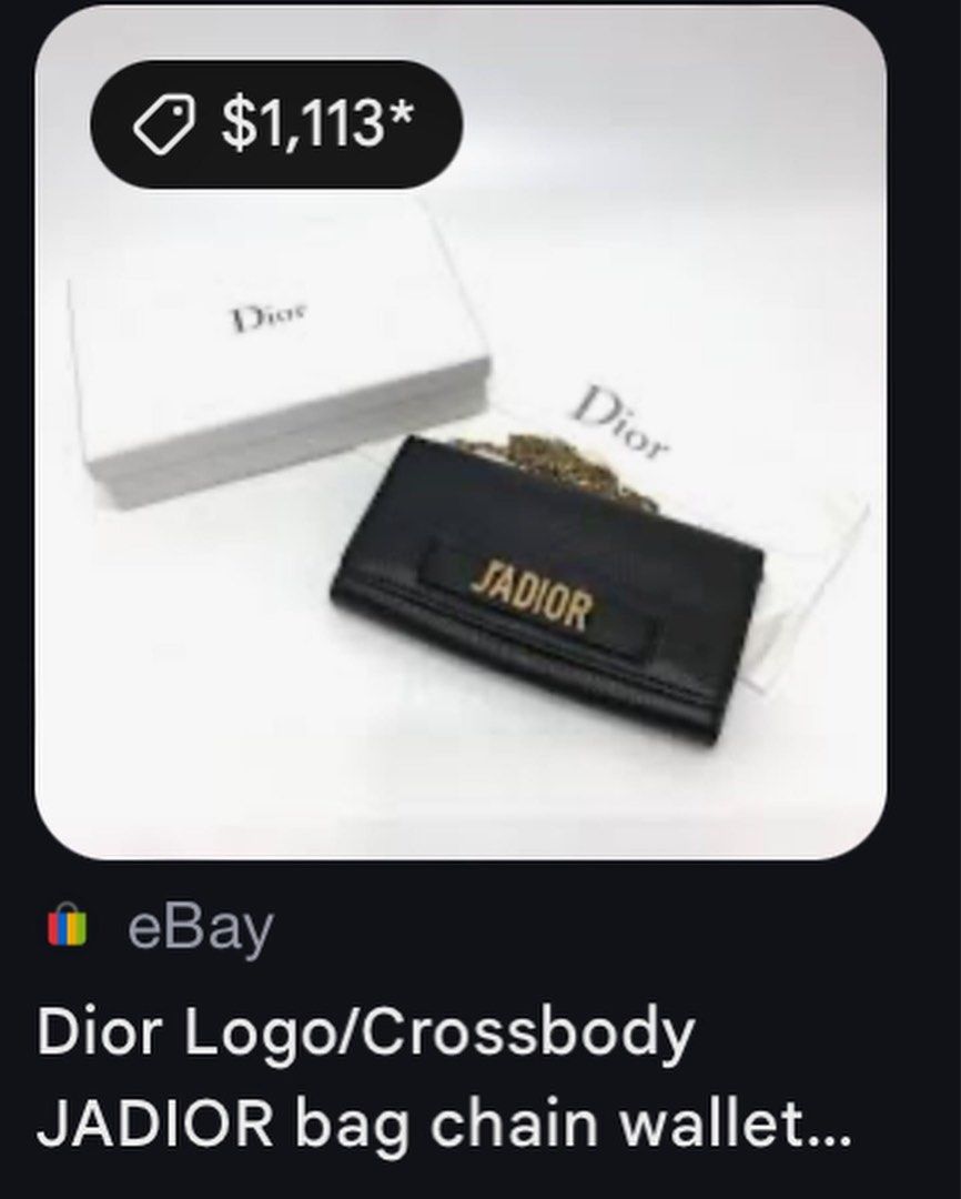 C•D J’Adïôr Wallet on chain (Category: Luxury Bags & Wallets) located in Quezon City. Submitted by jhaediah (Listing ID 1328050324, Image 2). Description: Retails 65k 😮 Condition: 8/10. With Verbal authentication from Dr. Runway. All items are 💯 authentic!.