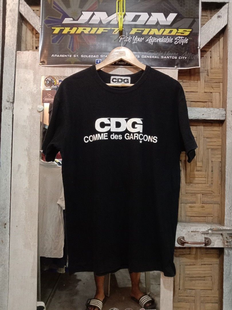 CDG Comme des Garcons Spell Out Tshirt Men s Fashion Tops Sets Tshirts Polo Shirts on Carousell