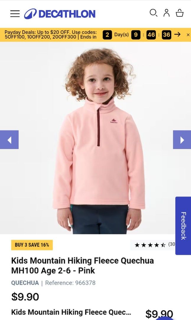 Decathlon fleece hiking wear