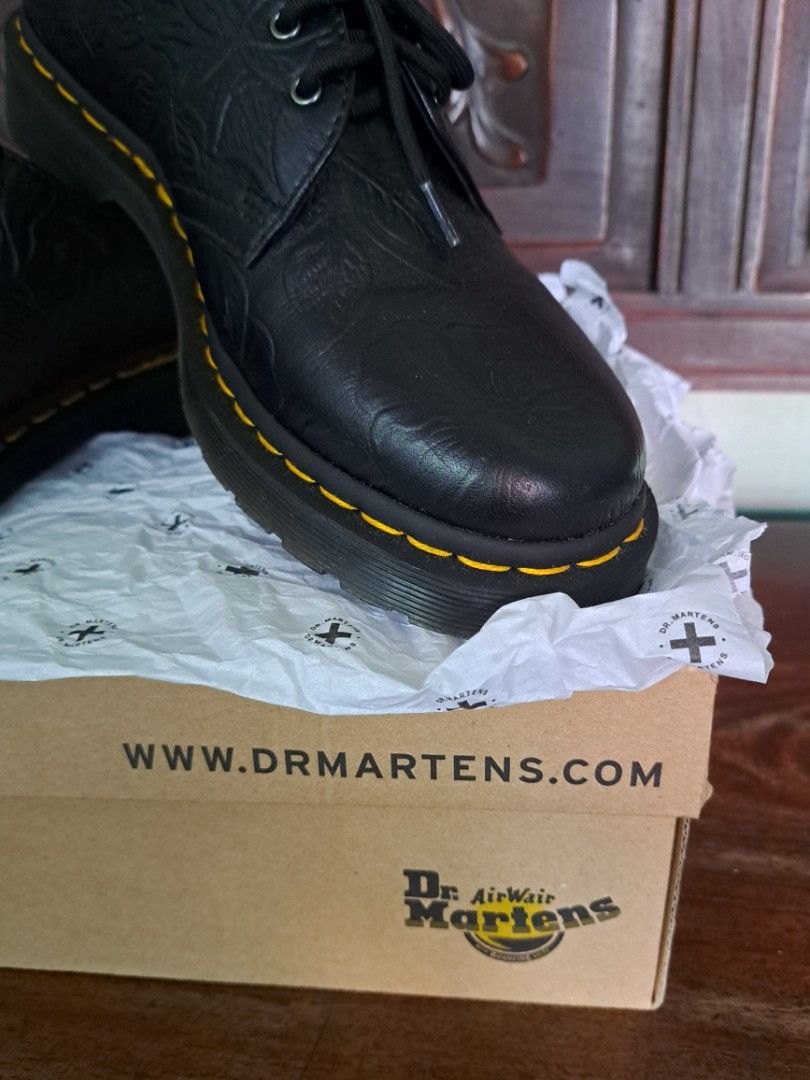 Dr. Martens 1461 Floral Emboss in Black Unisex Men s Fashion Footwear Casual Shoes on Carousell