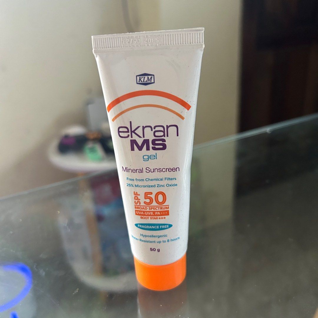 Ekran MS gel Mineral Sunscreen (Category: Face Care) located in Baguio. Submitted by kaybie_shoppe (Listing ID 1327952079, Image 1). Description: - Bought for 1700 in orange app - Expiration 6/25 - hypoallergenic and water resistant - nice feel on the skin - 70% remaining.