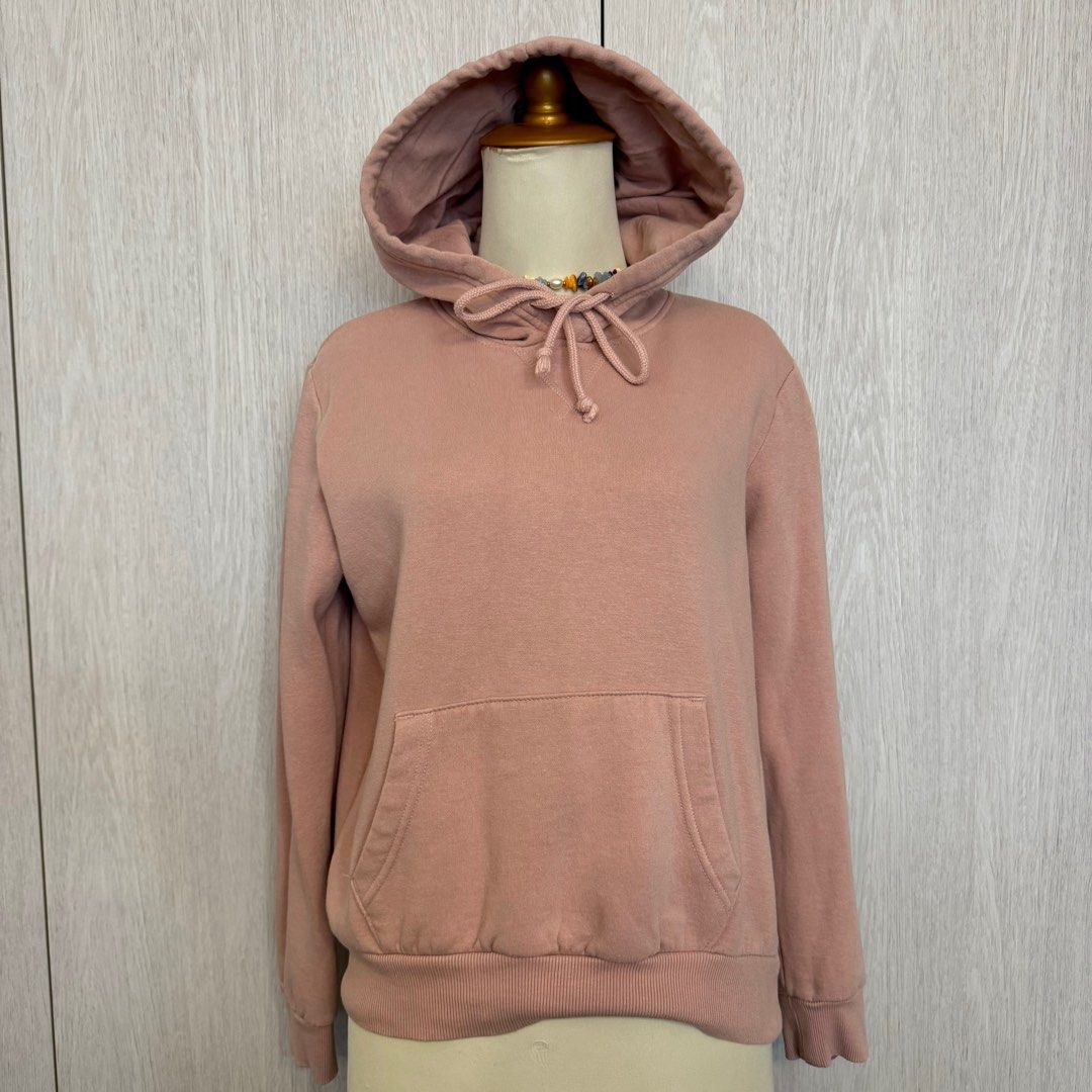 Baby pink hoodie h&m top