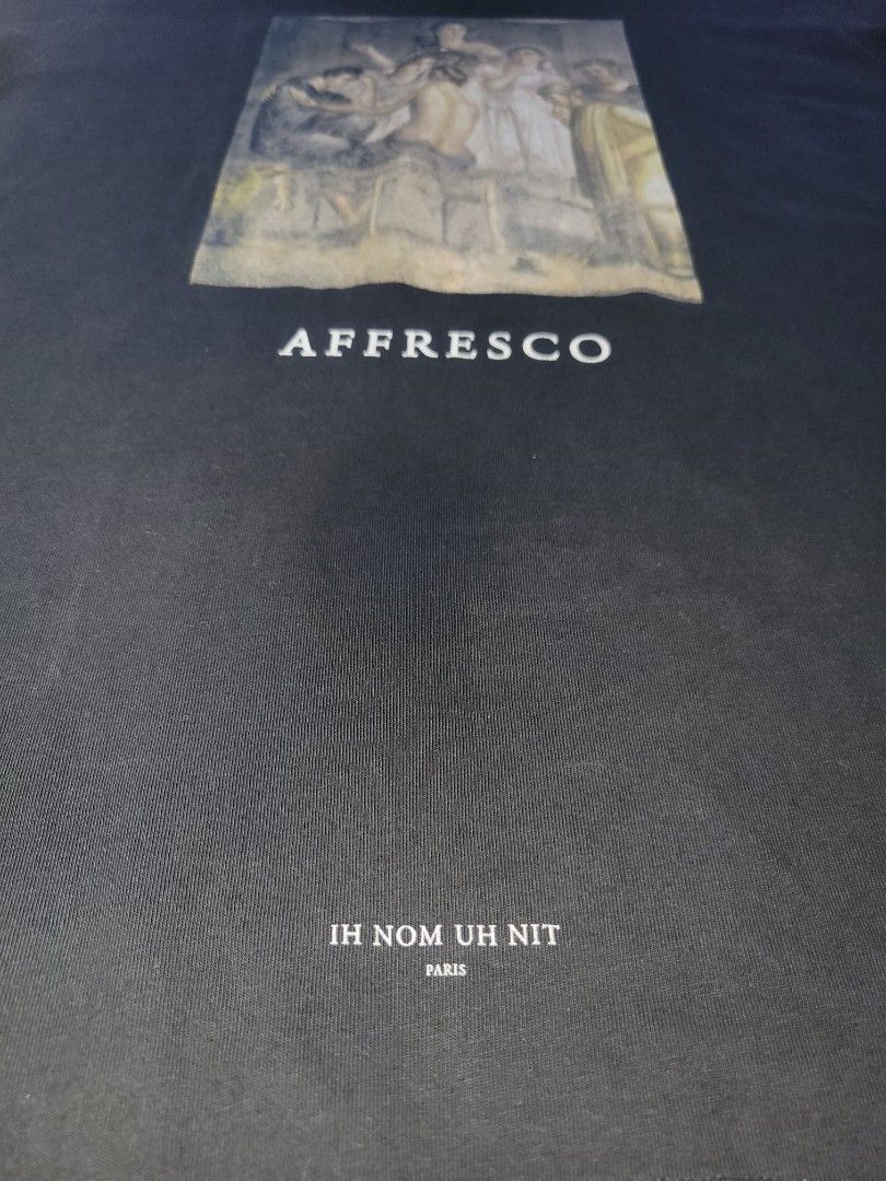 IH NOM UH NIT (Category: Tshirts & Polo Shirts ) located in General Santos City (Dadiangas). Submitted by hoverfinds (Listing ID 1327897775, Image 3). Description: dimes 20"×28.5" color rate 9.6/10 issue: missing necktag Php 600shipped jnt There is some wear and tear. Please consider this before purchasing..