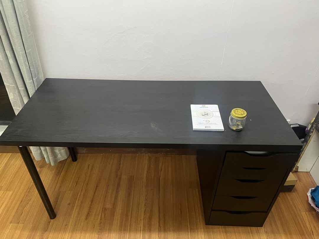 Ikea Table with Drawers, Furniture & Home Living, Furniture, Tables ...