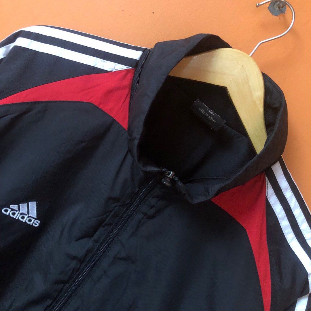Jaket Adidas Predator Black Three White Stripe