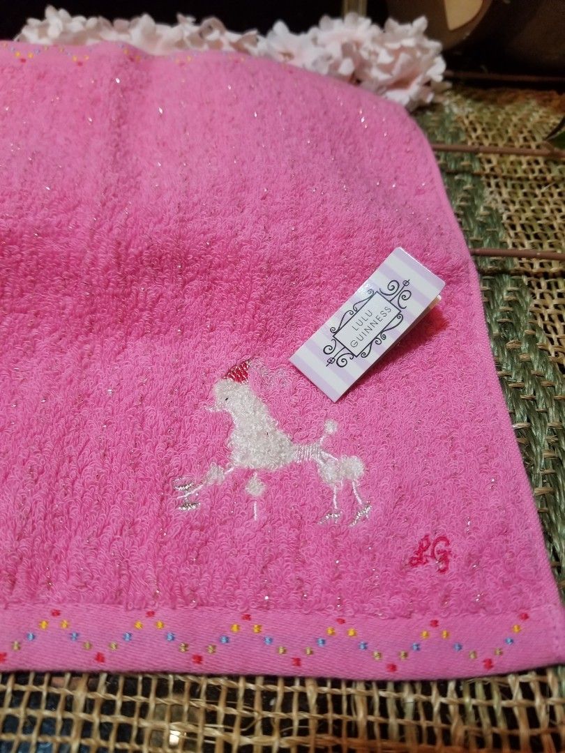 Japan Quality LuLu Guinness Poodle Hand towel made in Japan 25.5cmx25cm